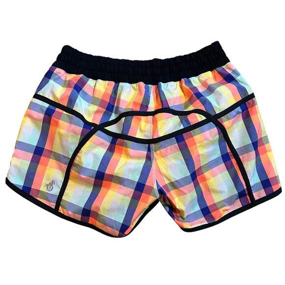 Lululemon Seawheeze 2013 Plaid Tracker Shorts 4 Running Mermaid Sasquatch Rare - Picture 4 of 5